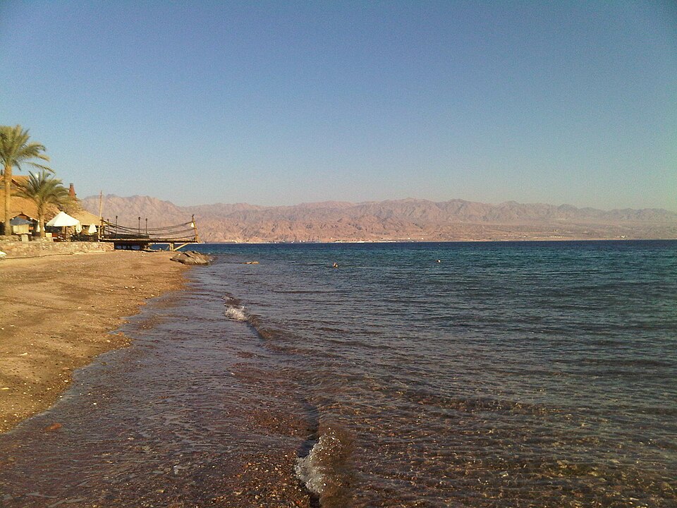 Red Sea coast in Taba, Egypt. The Red Sea is a popular destination for diving.