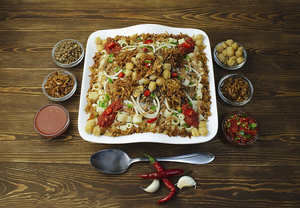 Koshary, Egypt's national dish.