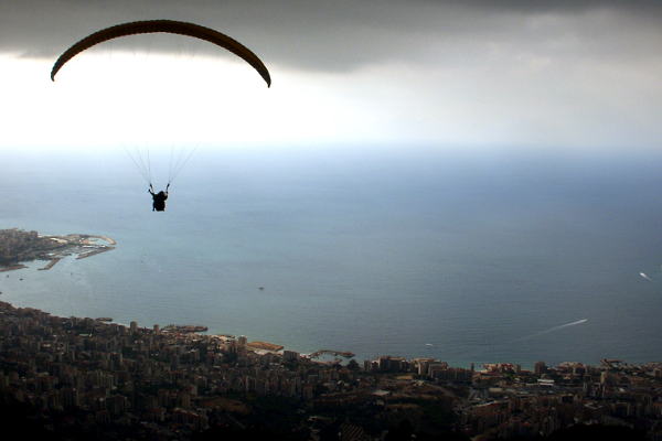 Paragliding over Jounieh Bay